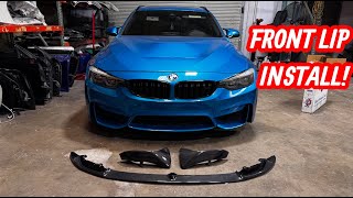 F8X M3 FRONT LIP INSTALL! SUPER EASY!