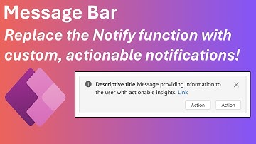 Power Apps Modern Notification Message Bar Using Fluent 2 Design | Fluent 2 Component