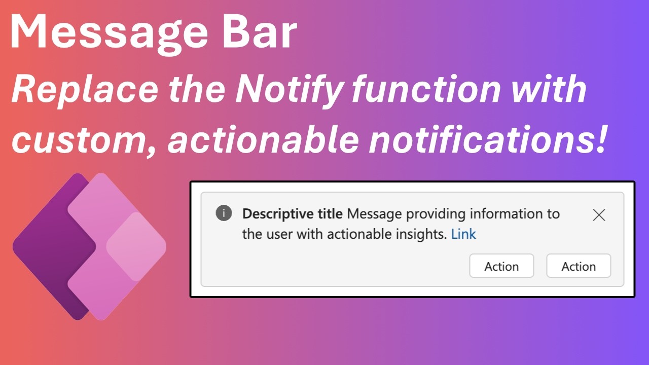 Power Apps Modern Notification Message Bar Using Fluent 2 Design ...