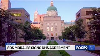 Indiana Secretary of State signs agreement with DHS