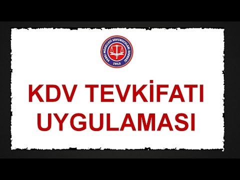 Kdv Tevkifatı Uygulaması