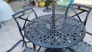 Christopher Knight Home Alfresco Outdoor Cast Aluminum Circular Dining Table Review