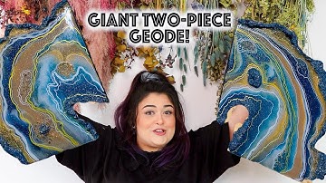 *finally* Making a HUGE TWO-PIECE RESIN GEODE! Start to Finish FULL PROCESS!