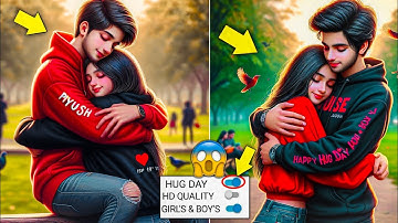 Create 3D Ai couple hug day image creator 2024 | couple hug day| bing image creator | new tutorial 