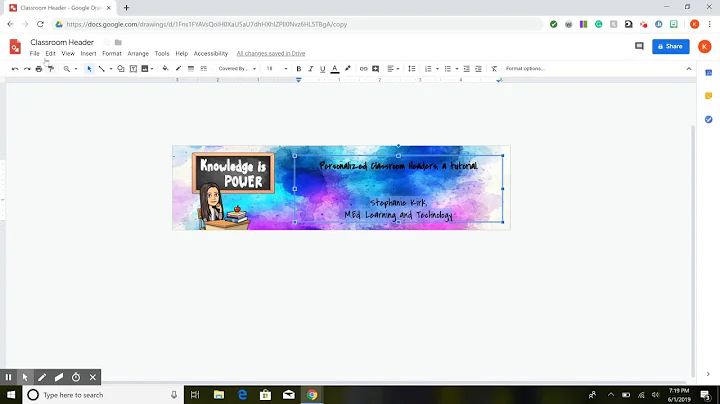 Custom Classroom Headers with Google Draw