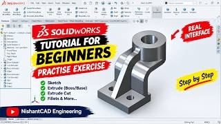 SOLIDWORKS Practice Exercise for Beginners | Step-by-Step 3D Part Modeling Tutorial