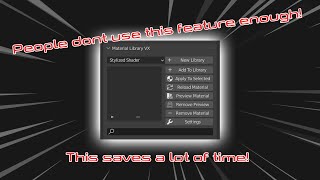 This build-in Blender Feature is not highlighted enough! (Material Library Tutorial)