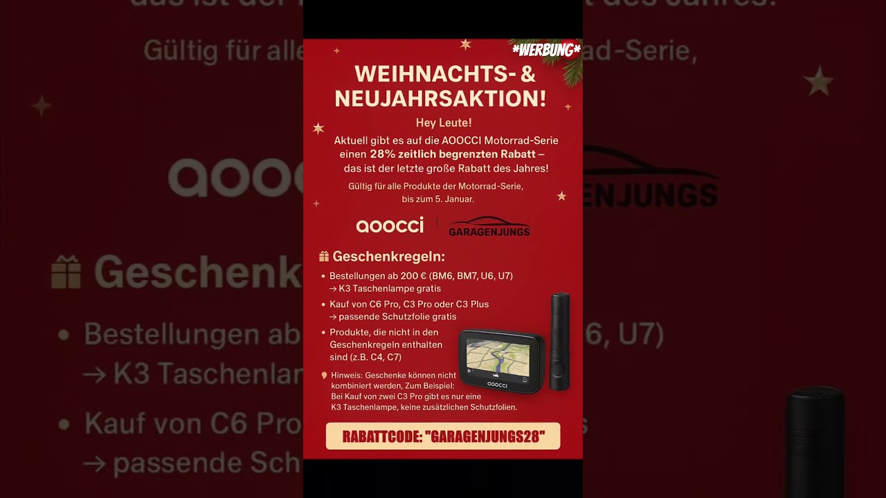 28% Weihnachtsrabatt Aoocci Weihnachtsgeschenke Motorrad Navigation 