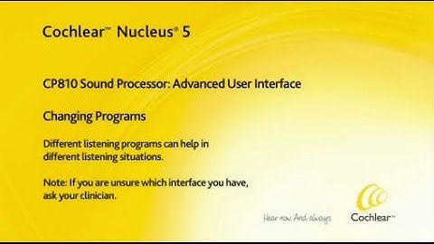 Changing your programs - Advanced User Interface - Nucleus 5