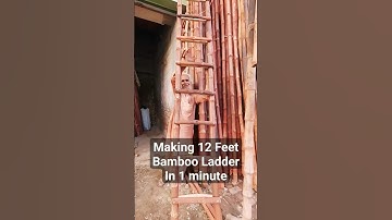 Amazing Bamboo ladder By Hand. #handmade #bamboo #woodworking #creative  #howto #shorts #expert