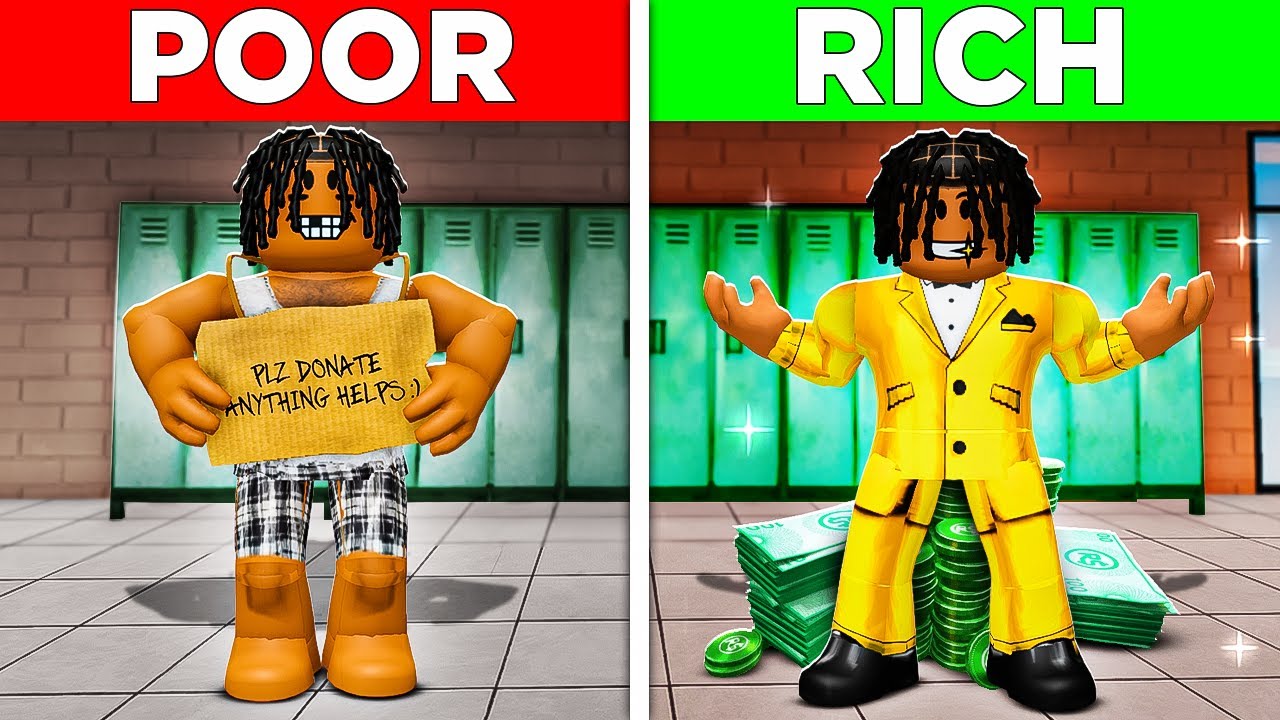 I Went From HOMELESS to RICH Student in Roblox Fight in a School