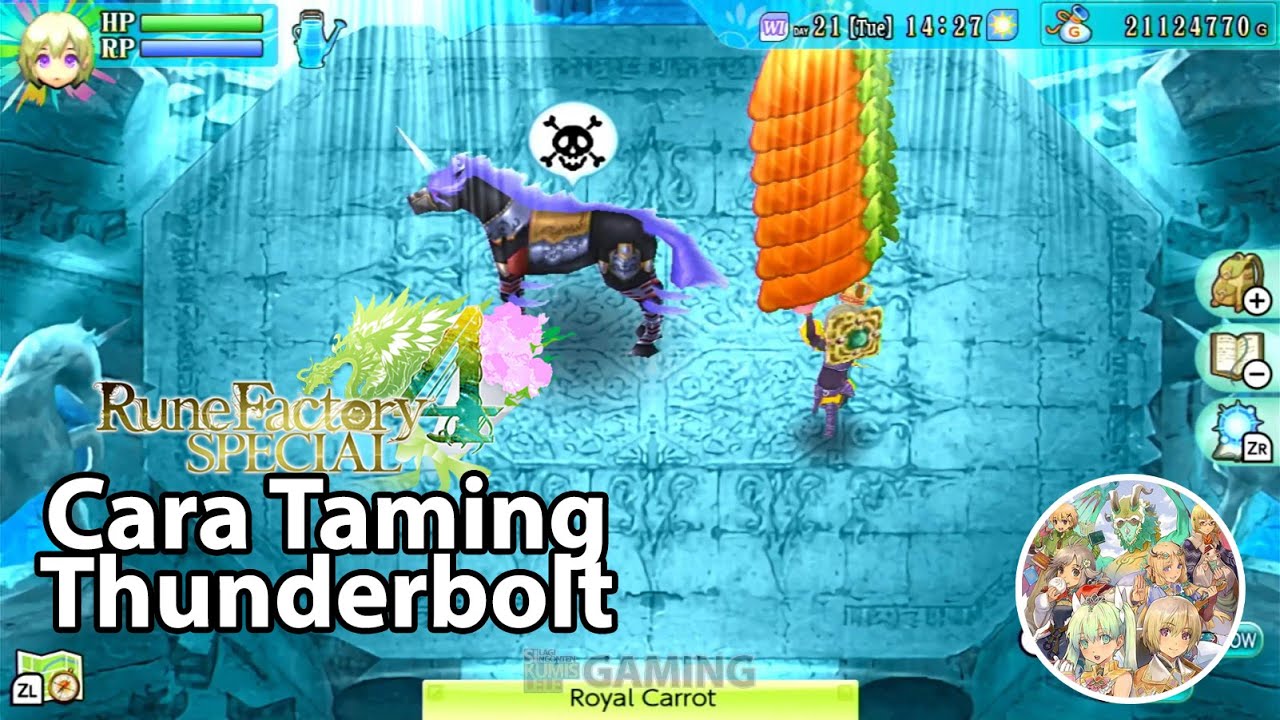 Thunderbolt Rune Taming Thunderbolt - Rune Factory 4 - YouTube