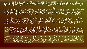 جزء 14 من القران الكريم/سورة النحل بصوت الشيخ ماهر المعيقلي.
