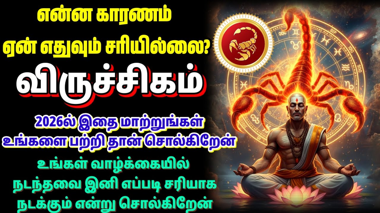 விருச்சிகம் - என்ன காரணம் ஏன் எதுவும் சரியில்லை!! 2026 விருச்சிகம் உண்மையான பலன் | Viruchiga rasi