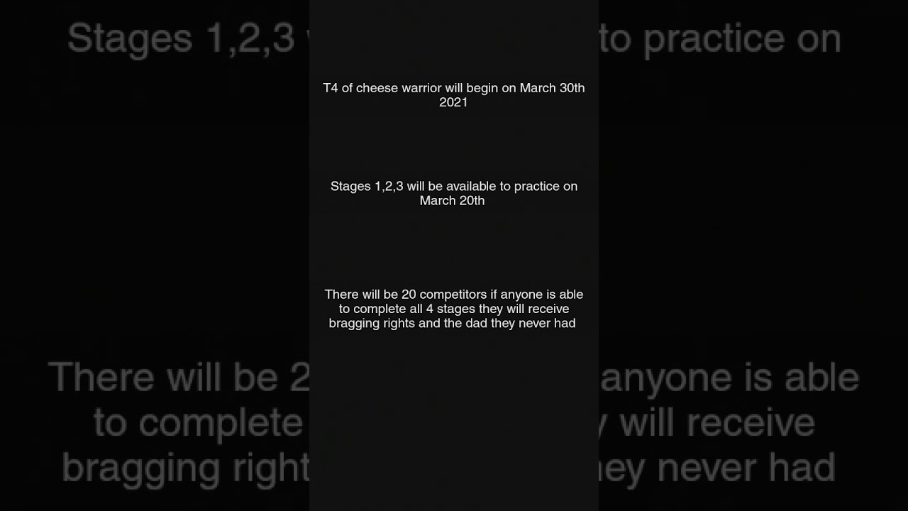 CHEESE WARRIOR T4 ANNOUNCEMENT
