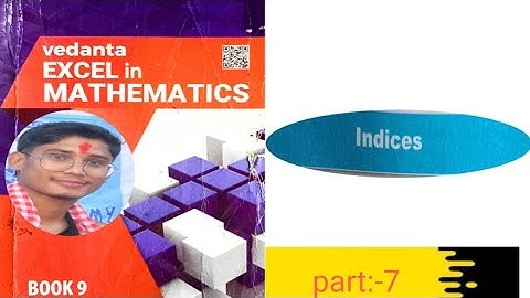 Indices class 9 solutions || #indices  #vedanta #class9  || law of indices class 9