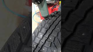 Tire stud installation