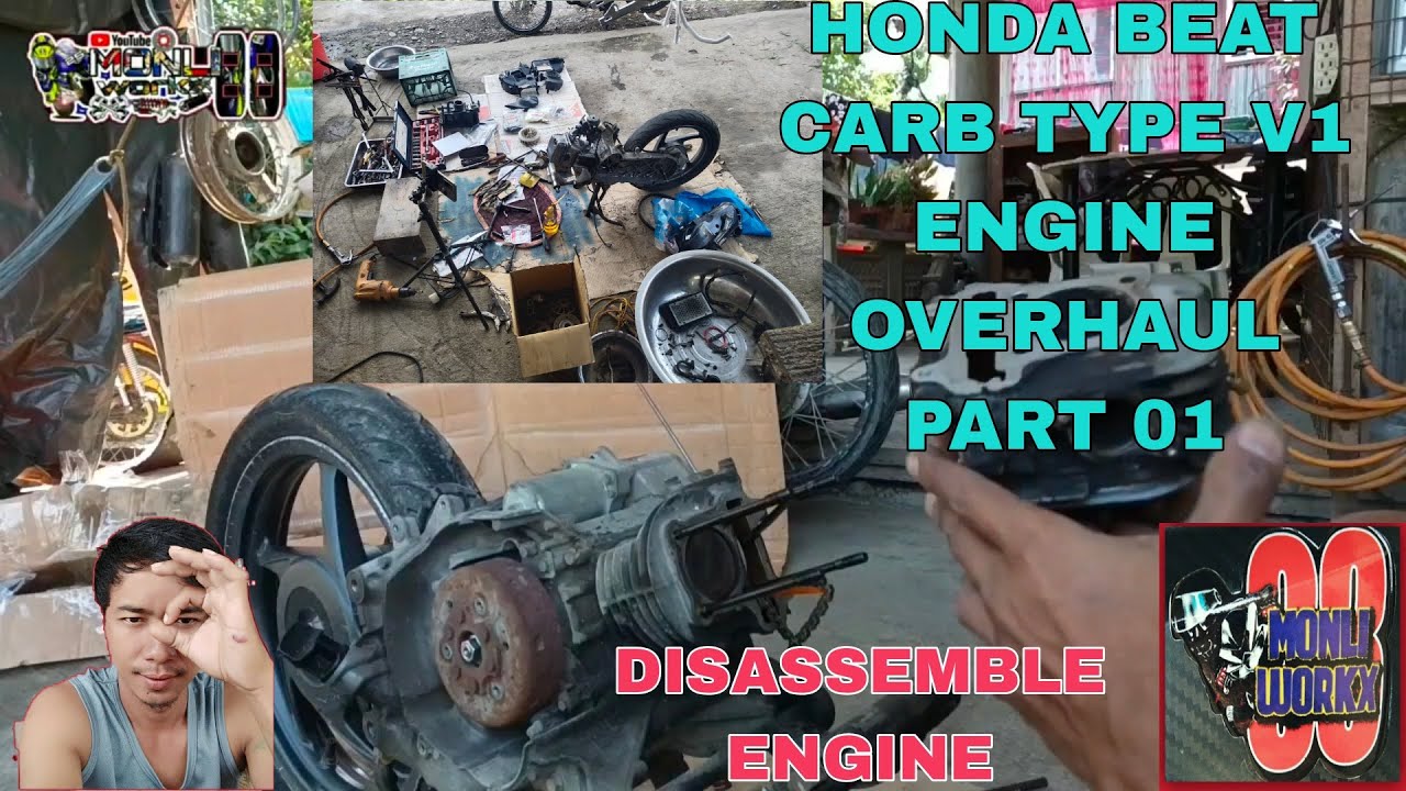 HONDA BEAT CARB TYPE V1 ENGINE OVERHAUL PART 01 || DISASSEMBLE ENGINE