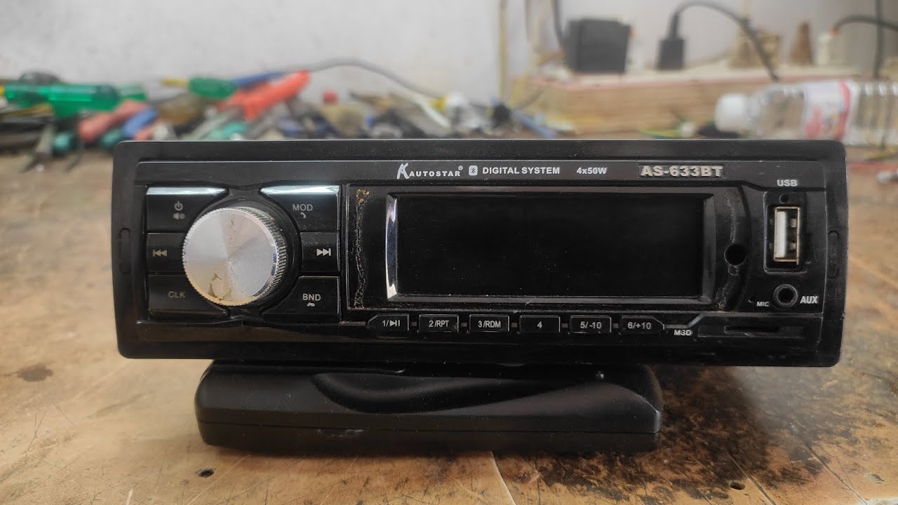 Car stereo Autostar AS633BT audio IC TDA7388 wrakig