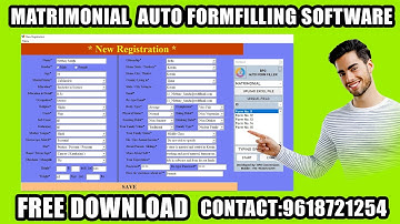 Matrimonial Form Filling Auto Typing Software Free Download