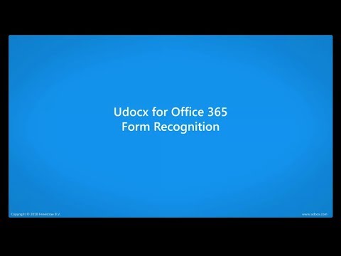 Udocx for Office 365: Form Recognition