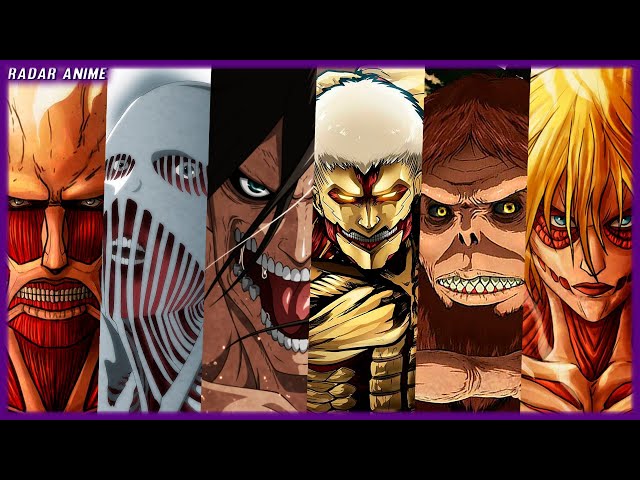 Tudo sobre os 9 Titãs Originais de Attack on Titan: Titã Bestial, Blindado,  de Ataque e mais