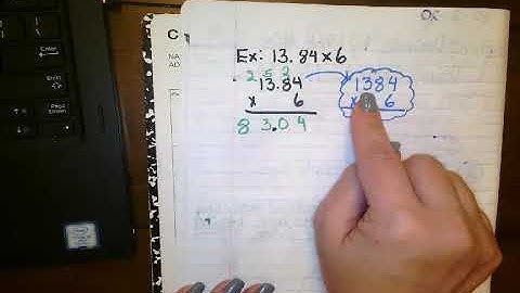 Multiplying Decimals By Whole Numbers Using Standard Algorithm