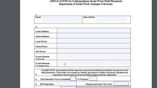 Social Work Interns Field Application PDF How to Complete screenshot 2
