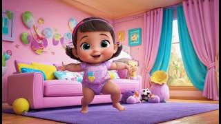 Baby Mia Climbs the Couch 🛋️ | Fun Kids Nursery Rhyme | Safe Play &amp; Learning Song