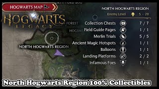 Hogwarts Legacy NORTH HOGWARTS REGION ALL COLLECTIBLES (100% Collectible Guide) Content