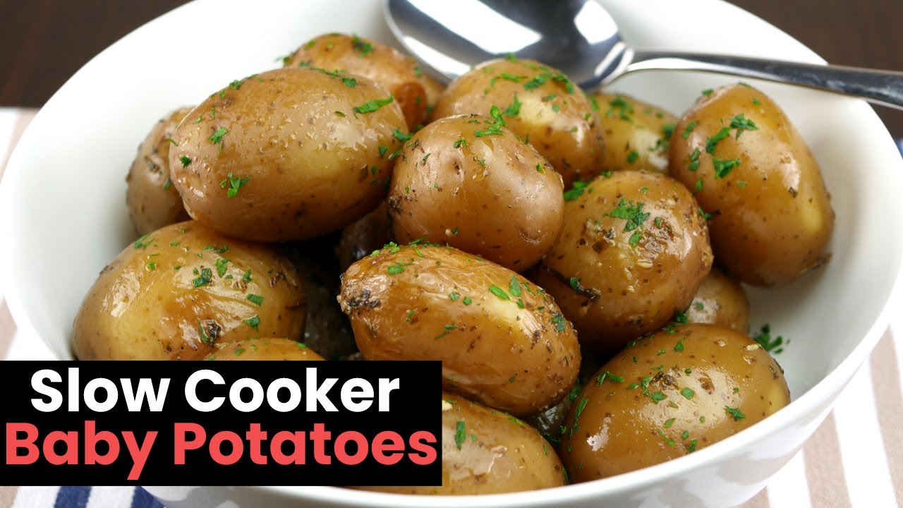 Herby Slow Cooker Baby Potatoes YouTube