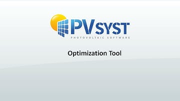 PVsyst 7 - Tools 001 - Optimization Tool