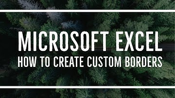 MS Excel - Custom Borders