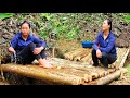 How to make a simple water bridge from wood to cook dry noodles and eggs for lunch