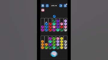 Lv 148 Ball Sort Puzzle - Color Game / 顏色分類遊戲 / ボールソーティングパズル (Guru Game)  #ballsortpuzzle