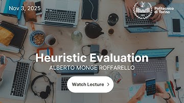 HCI2025 - Lecture 13 - Evaluation: overview. Heuristic evaluation.