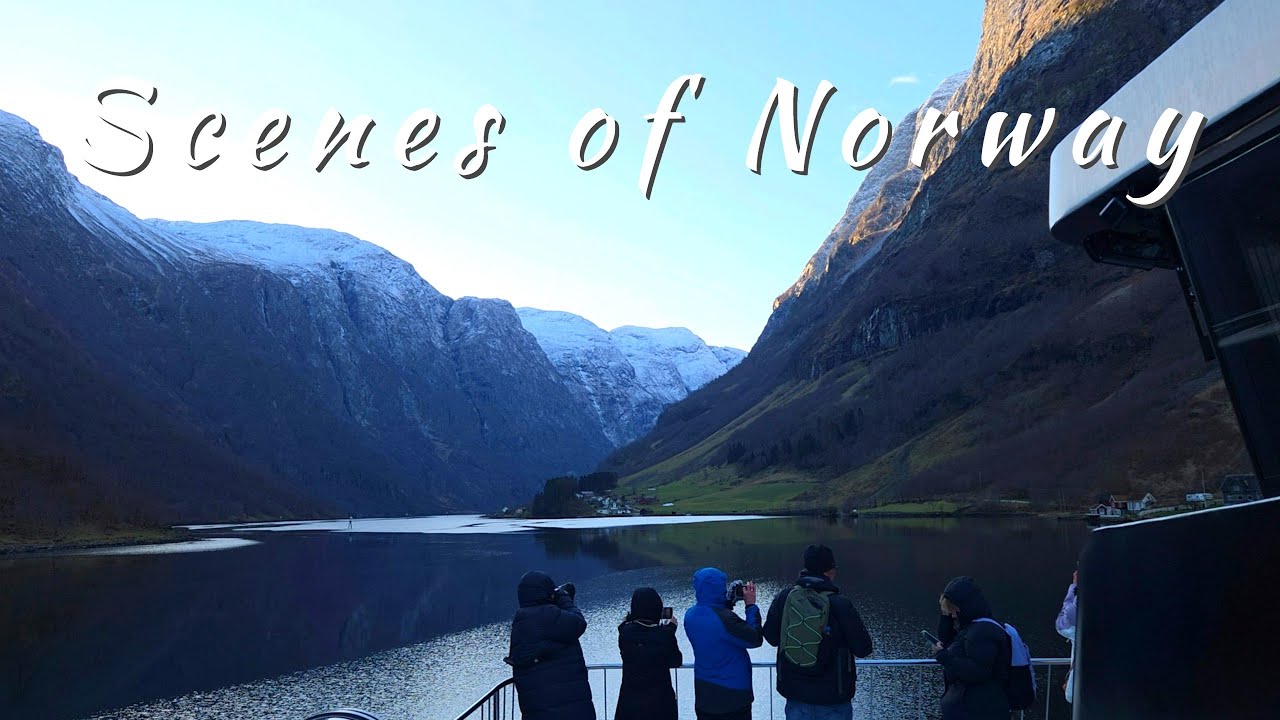 Scenic views of Countryside Norway via train, boat & bus