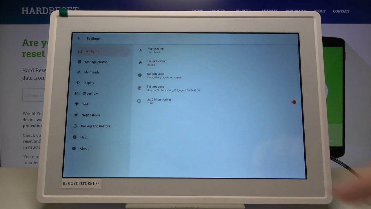 How to Set Up Time Zone in BRAUN DigiFrame Current Local Time & Date