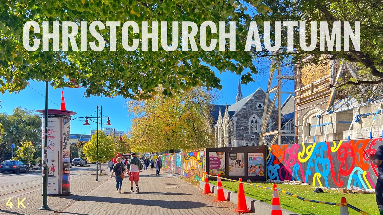 Christchurch Morning Walk Autumn 2025 4K | Cashel St | Cathedral Sq | New Zealand Walking Tour 4K