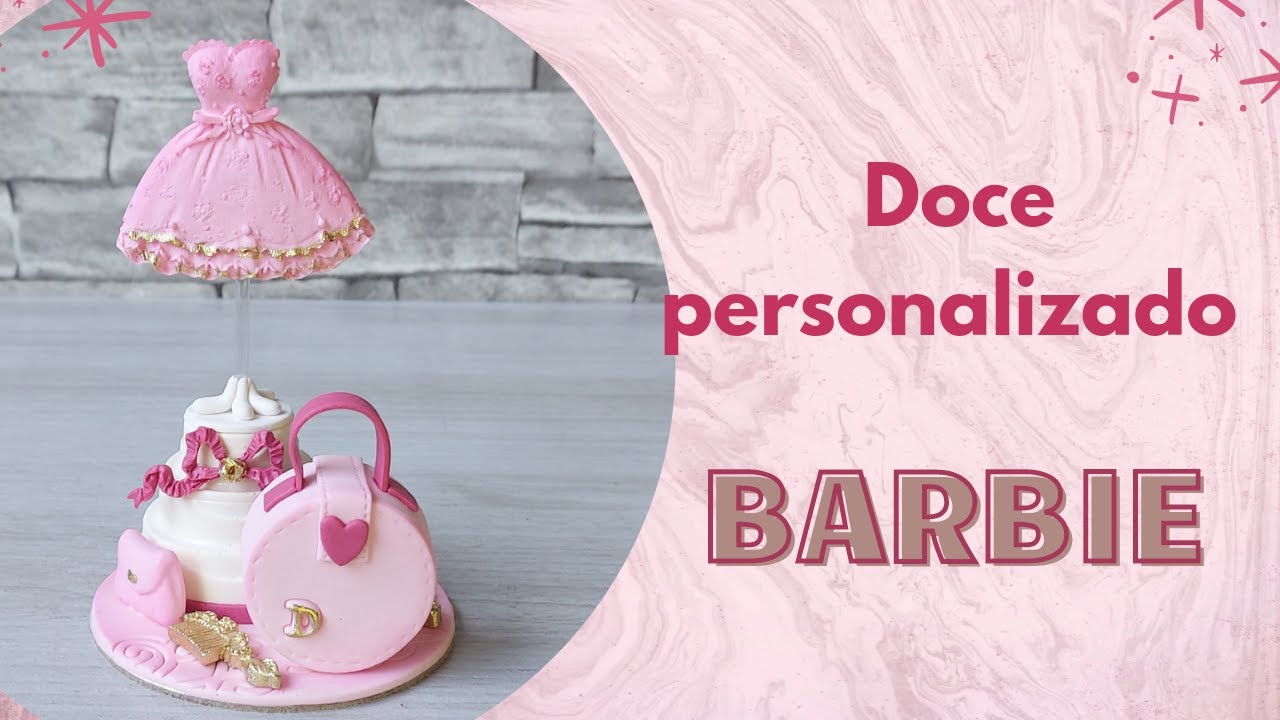 Disco de pasta açúcar para bolos personalizado Barbie