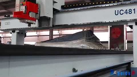 4 axis cnc working  center , spindle rotary 180 degree