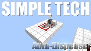 Minecraft Redstone Simple Tech - Automatic Dispenser!