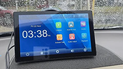 HAUXIY Wireless Apple Carplay Screen with dash cam