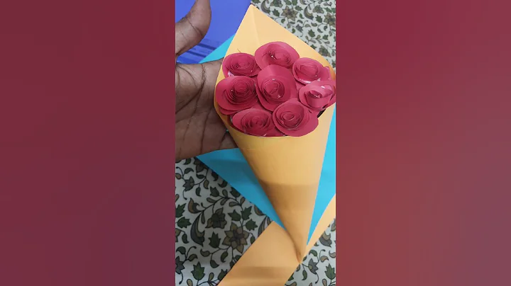 Easy Paper Flower Bouquet Making | DIY Bouquet Ideas | #shorts #craft #bouquet