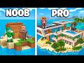 NOOB vs PRO: CASA SEGURA en ISLA DESIERTA en Minecraft