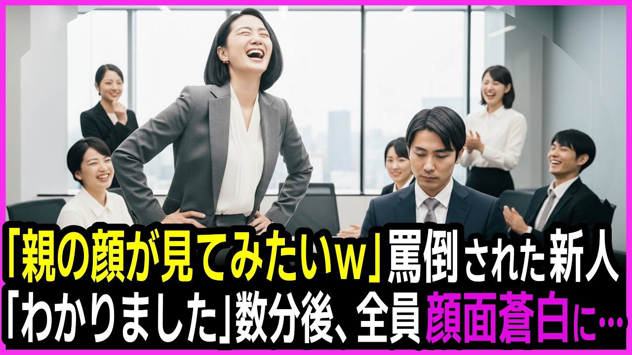 「親の顔を見て見たい」とエリート上司に罵倒された新人男性社員。「わかりました。そろそろここ、通りますよ」数分後、想定外の人物が現れ…50億円の契約破棄で顔面蒼白に…