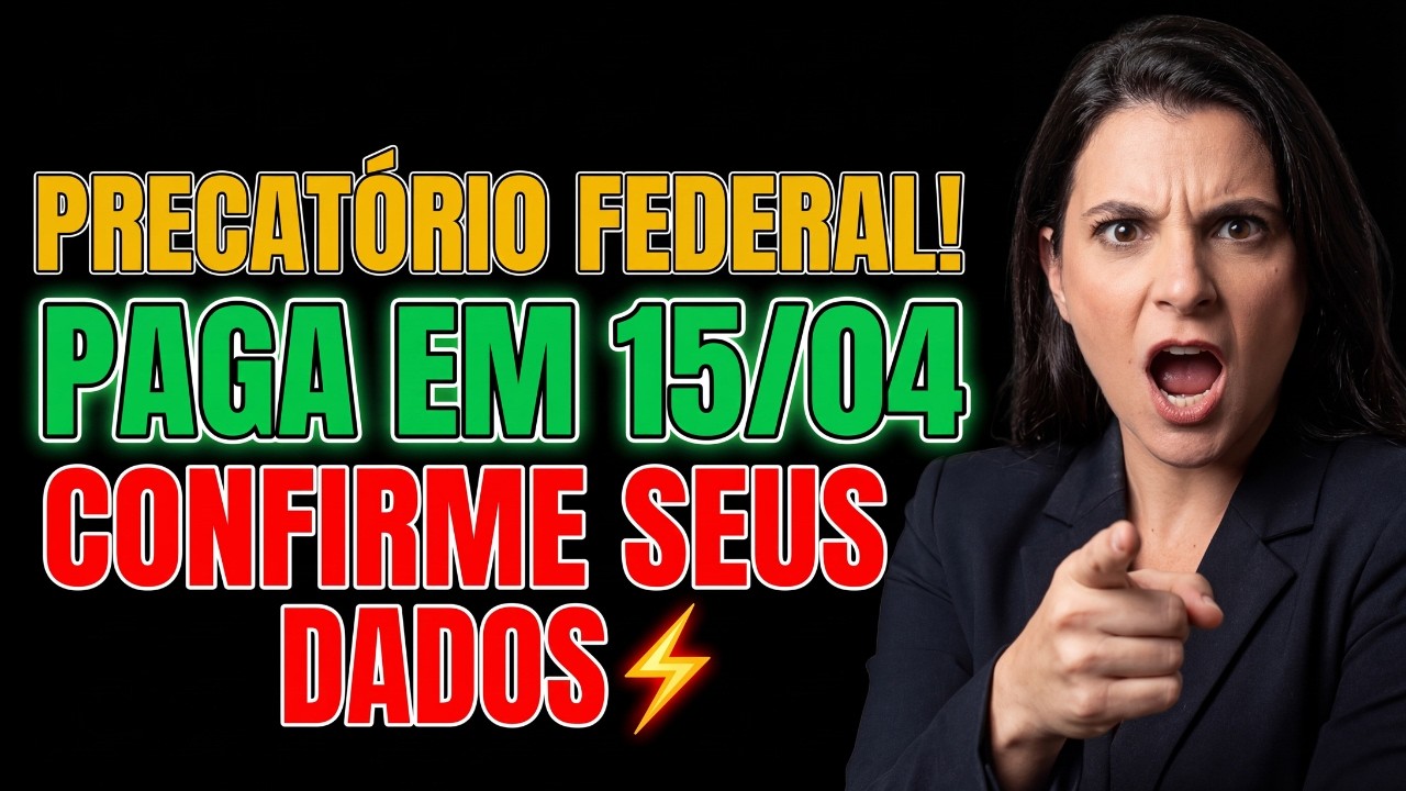 ATENÇÃO! PRECATÓRIOS FEDERAIS PAGOS ATÉ 15 DE ABRIL - CONFIRME SEUS DADOS JÁ