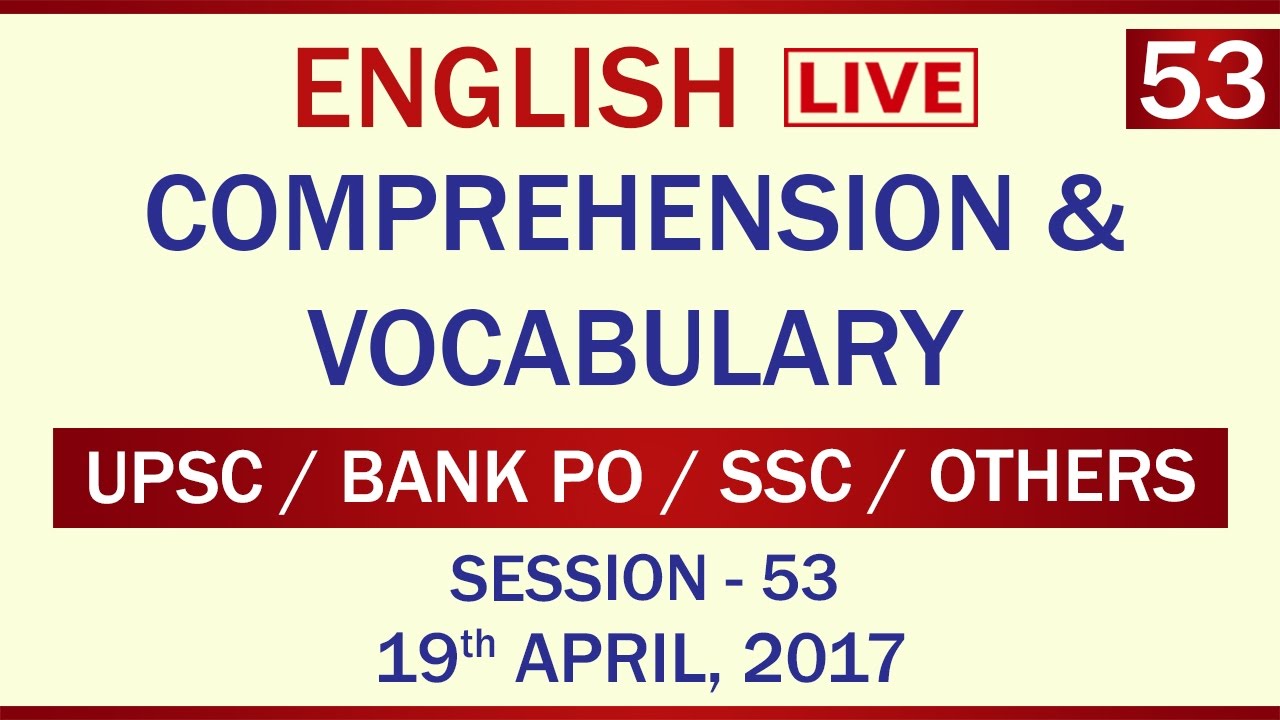 english-comprehension-vocabulary-session-53-of-2017-youtube