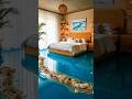 Beach Escape Floor in London Bedroom 🏖️😱 #shorts #epoxy #timelapse