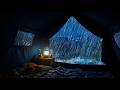 🔴 Rain Sounds in a Cozy Shelter on a Dark Rainy Night | Drift Into a Peaceful Night